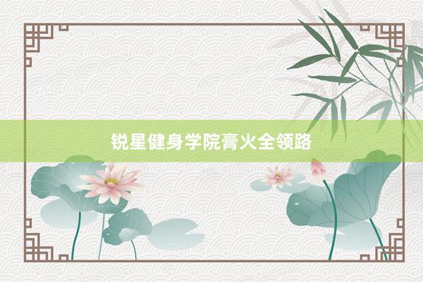 锐星健身学院膏火全领路